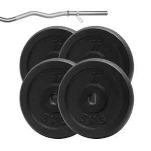 Zestaw 27KG obciążenie żeliwne + gryf łamany - PlatinumFitness