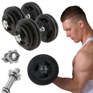 Regulowane hantle żeliwne 2x 30kg + zaciski - HRD System