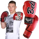 Rękawice bokserskie Victous "Skórzane" Czerwone - Beltor®
