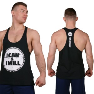 T-shirt Stringer I Can I Will Czarny Beltor