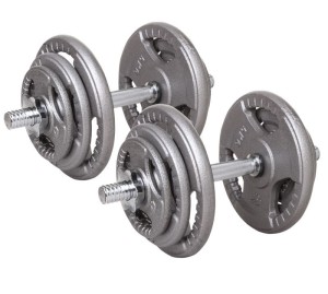 Zestaw hantli żeliwnych kierownica hamertone 2 x 20 kg PlatinumFitness