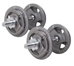 Zestaw hantlii żeliwnych kierownica hamertone 2 x 10 kg PlatinumFitness