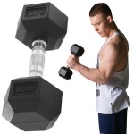 Hantla żeliwna treningowa HEX gumowana 8kg HRD