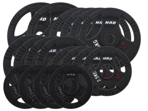 Obciążenie żeliwne kierownica 51,5mm olimpijskie. Zestaw 115kg. (2x20, 4x10, 4x5, 4x2,5, 4x1,25)