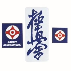Zestaw 3 naszywek do naprasowania karate Kyokushinkai KANJI KANKU - Beltor