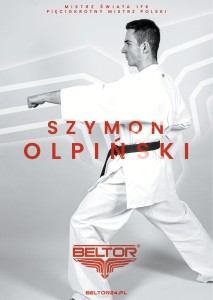 Plakat Karate z Szymonem Olpińskim - Mistrzem Świata IFK - Beltor