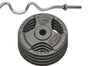Zestaw 27KG Obciążenie Żeliwne 29mm + Gryf 28mm - Platinum Fitness