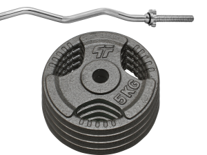 Zestaw 27KG Obciążenie Żeliwne 29mm + Gryf 28mm - Platinum Fitness