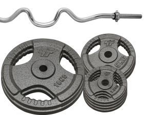 Zestaw 47KG Obciążenie Żeliwne 29mm + Gryf 28mm - Platinum Fitness