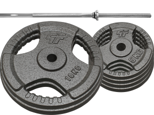 Zestaw 49KG Obciążenie Żeliwne 29mm + Gryf 28mm - Platinum Fitness