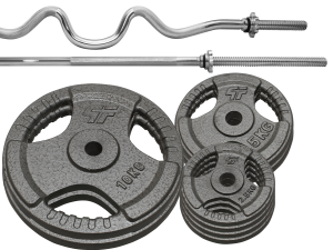 Zestaw 56KG Obciążenie Żeliwne 29MM + 2 Gryfy- Platinum Fitness