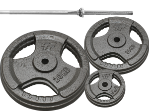 Zestaw 79KG Obciążenie Żeliwne 29mm + Gryf 28mm - Platinum Fitness