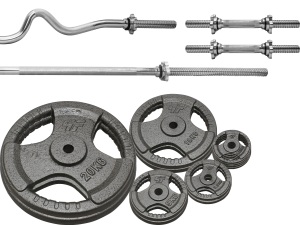 Zestaw 100KG Obciążenie Żeliwne 29MM + 4 Gryfy 28mm - Platinum Fitness