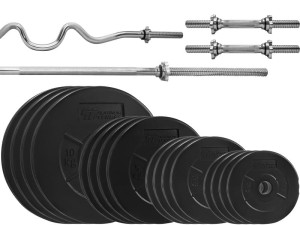 Zestaw 95kg (4x10 kg 4x5 kg 4x2,5 kg 4x1,25 kg) Obciążenie bitumiczne 29mm +  4xgryf