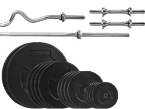 Zestaw 75kg (2x10 kg 4x5 kg 4x2,5 kg 4x1,25 kg) Obciążenie bitumiczne 29mm +  4xgryf