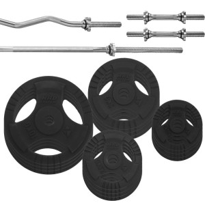 Zestaw 75 kg obciążenie żeliwne 29mm + 4x Gryf - HRD System