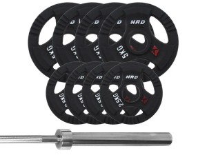 Zestaw Obciążenie Olimpijskie 43kg Gryf olimpijski HRD System