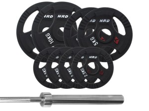 Zestaw Obciążenie Olimpijskie 53kg Gryf olimpijski HRD System