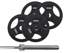 Zestaw Obciążenie Olimpijskie 53kg Gryf olimpijski - HRD System