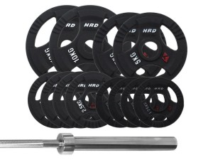 Zestaw Obciążenie Olimpijskie 58kg Gryf olimpijski - HRD System