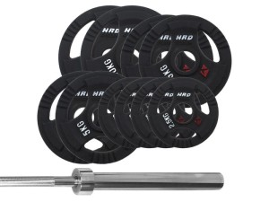 Zestaw Obciążenie Olimpijskie 63kg Gryf olimpijski - HRD System