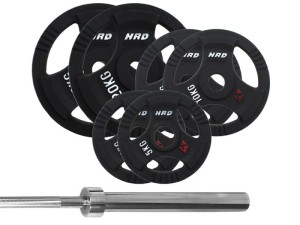 Zestaw Obciążenie Olimpijskie 83kg Gryf olimpijski - HRD System