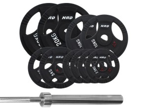 Zestaw Obciążenie Olimpijskie 93kg Gryf olimpijski - HRD System