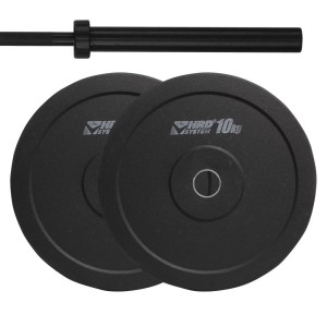 ZESTAW 40KG OBCIĄŻENIE OLIMPIJSKIE BUMPER + GRYF - HRD System