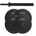 ZESTAW 40KG OBCIĄŻENIE OLIMPIJSKIE BUMPER + GRYF - HRD System