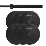 ZESTAW 50KG OBCIĄŻENIE OLIMPIJSKIE BUMPER + GRYF - HRD System