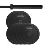 ZESTAW 60KG OBCIĄŻENIE OLIMPIJSKIE BUMPER + GRYF - HRD System