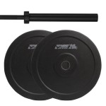 ZESTAW 60KG OBCIĄŻENIE OLIMPIJSKIE BUMPER + GRYF - HRD System