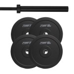 ZESTAW 60KG OBCIĄŻENIE OLIMPIJSKIE BUMPER + GRYF - HRD System