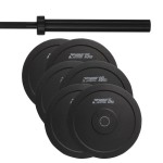 ZESTAW 80KG OBCIĄŻENIE OLIMPIJSKIE BUMPER + GRYF - HRD System