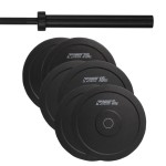 ZESTAW 90KG OBCIĄŻENIE OLIMPIJSKIE BUMPER + GRYF - HRD System
