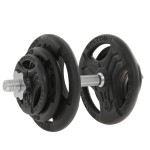 Regulowana hantla żeliwna 20kg + zaciski - Beltor