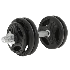 Regulowana hantla żeliwna 15kg + zaciski - Beltor 