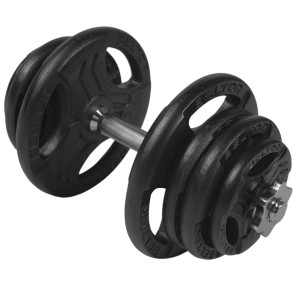 Regulowana hantla żeliwna 25kg + zaciski - Beltor