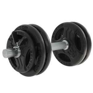 Regulowana hantla żeliwna 15kg + zaciski motylkowe - Beltor