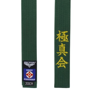 ZIELONY PAS KARATE KYOKUSHINKAI Z HAFTEM DO KIMONA KARATEGI - BELTOR
