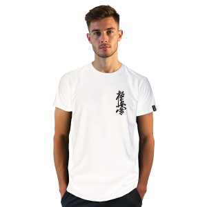 KOSZULKA KANJI KYOKUSHIN KARATE T-SHIRT BIAŁA POD KIMONO NA WF - BELTOR