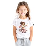 KOSZULKA DZIECIĘCA KARATE GIRL T-SHIRT POD KIMONO NA WF - BELTOR