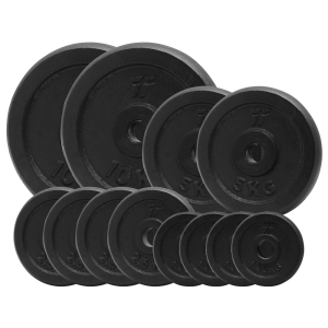 Obciążenie żeliwne pełne 29mm. Zestaw 45kg. (4x1,25, 4x2,5, 2x5, 2x10)