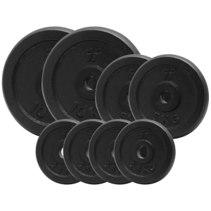 Obciążenie żeliwne pełne 29mm. Zestaw 40kg. (4x2,5, 2x5, 2x10)