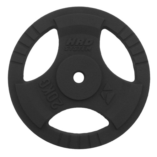 obciążenie żeliwne czarne z uchwytami  hrd system 20kg