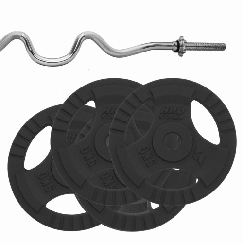 zestaw obciążenie żeliwne kierownica czarne Gryf max łamany