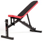 ŁAWKA REGULOWANA TRENINGOWA DO ROZBUDOWY CZARNO CZERWONA BELTOR