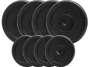 Obciążenie żeliwne pełne 29mm. Zestaw 30kg. (4x2,5, 4x5)