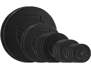 Zestaw 95kg (2x20, 2x10, 4x5, 4x2,5, 4x 1,25) Obciążenie bitumiczne 29mm