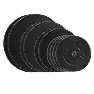 Zestaw 80kg (2x20, 2x10, 2x5, 4x2,5) Obciążenie bitumiczne 29mm